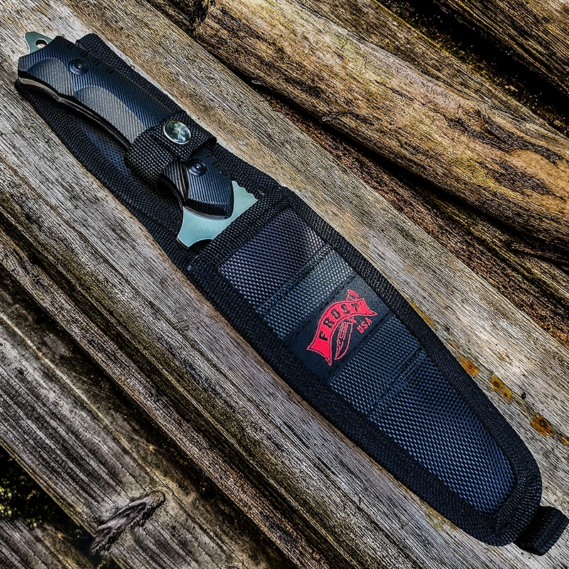 High quality outdoor multifunctional fixed blade knife camping camping wilderness survival knife  handle anti slip design