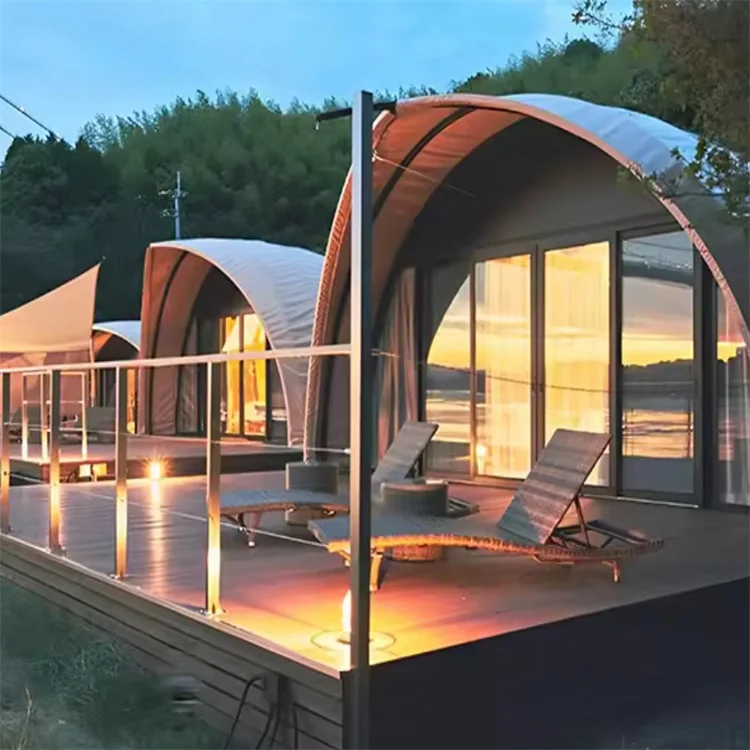 eurocamp comfortable wild 6x4m permanent resort outdoor waterproof use glamping glass door luxury hotel tents