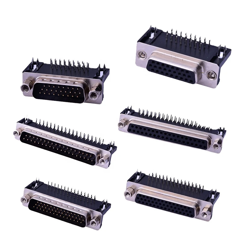 Db9 Db15 Db25 9 15 25 29 36 44 Pin D-SUB connector Male Female cable socket plug 9 Pin 2 rows gold-plated RS232 VGA connector