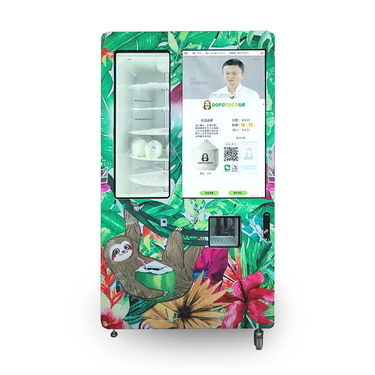 color customized fresh coconut water coconut vending machine automatic for shopping malls