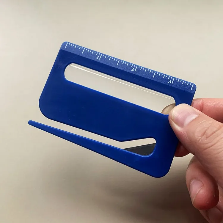 Популярные 3-в-1 канцелярский нож с увеличительным стеклом пластиковый канцелярский нож с зеркалом заднего вида весы