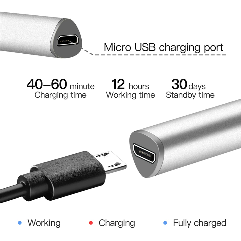 Pencil 4096 Pressure Sensitivity Palm Rejection Active Styluses for Surface Pro X 7 6 5 4 3 Go/Laptop/Book/Studio