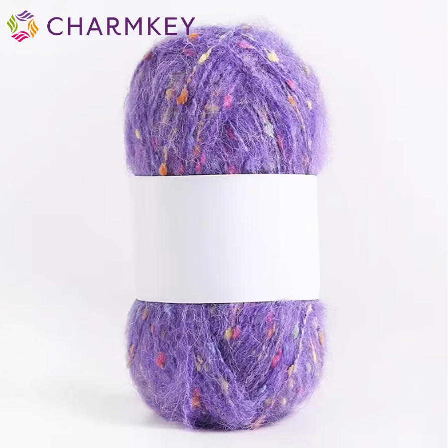 Китай 50 г цветная точечная мохеровая пряжа приятная для кожи DIY тканый мягкий свитер шарф