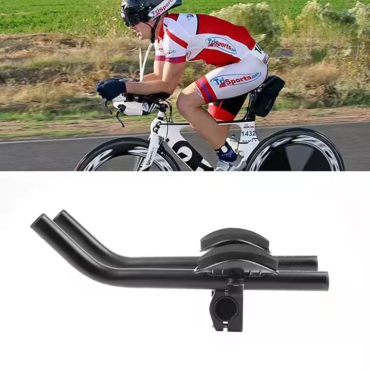 XUNTING Aluminum Alloy Bike Carbon TT Handlebars Cycling Long Distance Rest Bicycle Ride Rest Handlebar MTB Road Bikes