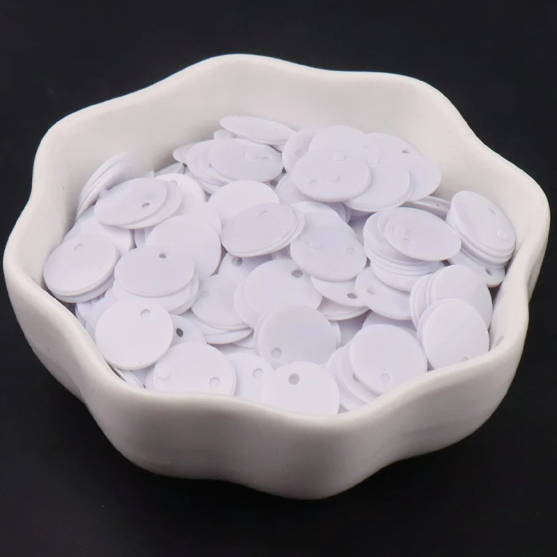 Matte Double Hole Sequins Transparent Loose for Crafts Sequins Wholesale 10mm 500g/bag Golden OPP Bag Picture Turkey Shoes Pvc 0