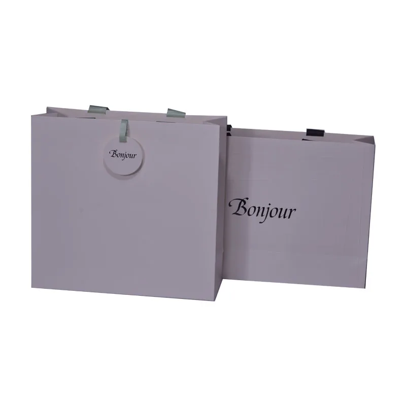 Paper Bag Custom Printed Logo Shopping Paper Bags Clothing Cardboard Packaging Gift Kraft Carrier Bag