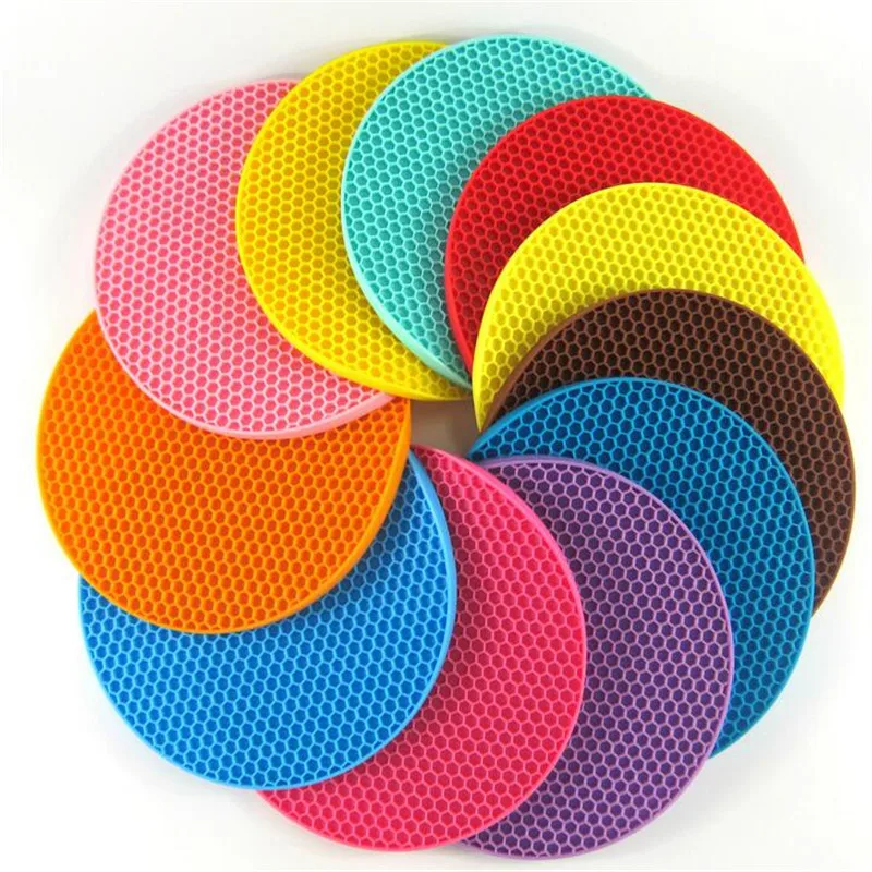 
Custom Colorful Pot Silicone Place Mat 