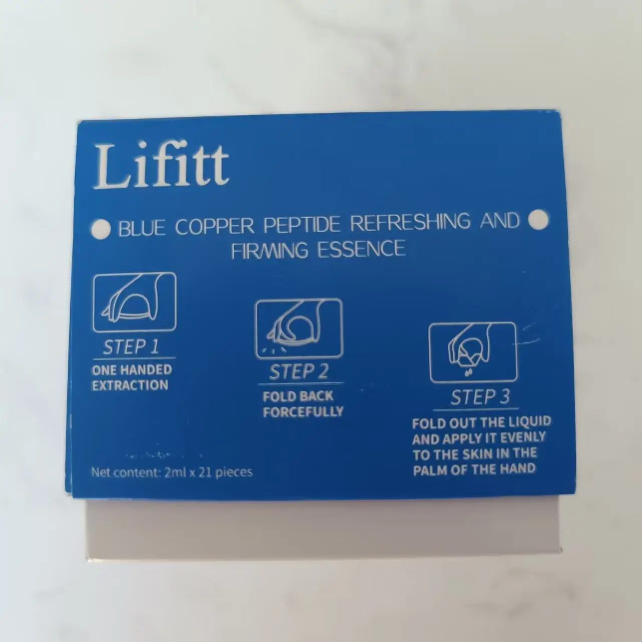 LIFITT New Card Package Anti-Aging Face Essence Blue Copper Peptide Light Line Skin Care Liquid Serum Targeting Body Wrinkles