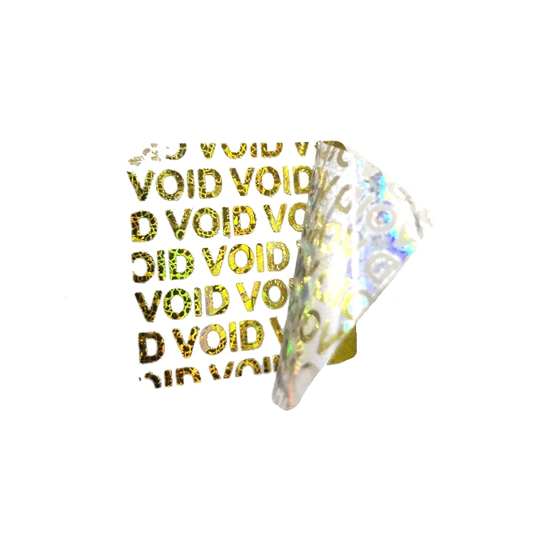 Warranty VOID tamper evident 3D laser Hologram Sticker for packaging