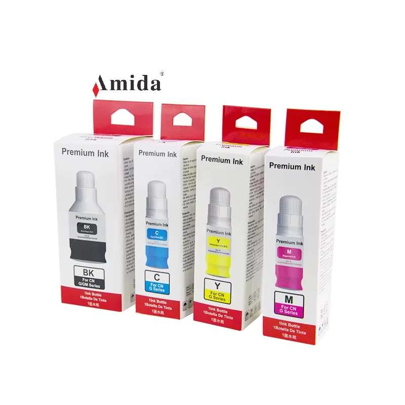 Amida Ink GI-10 20 30 40 50 60 70 80 90 Refill Ink Compatible for Canon G/GM Series Printer Dye Ink