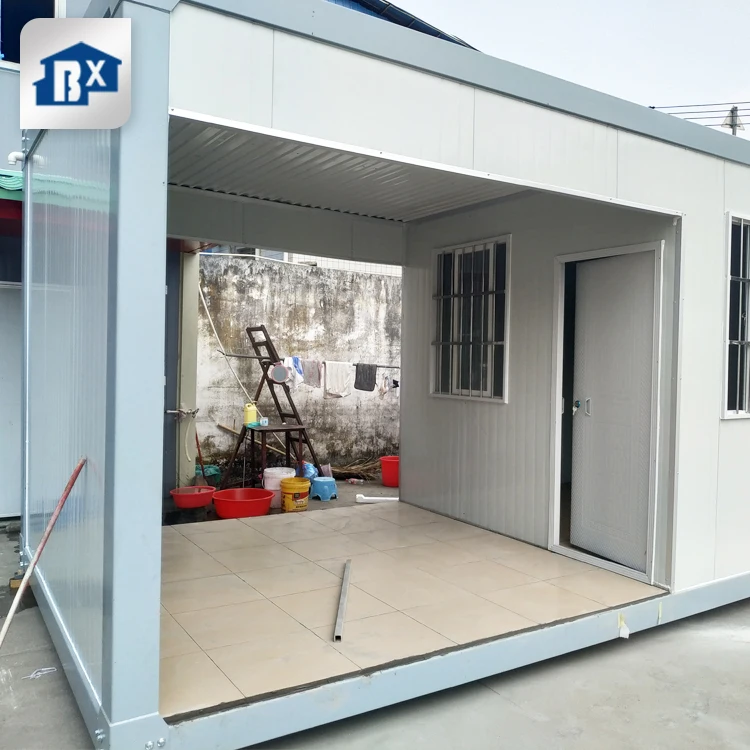 Low cost 20ft steel frame casas modular container house 3 bedroom sandwich panel container for office accommodation