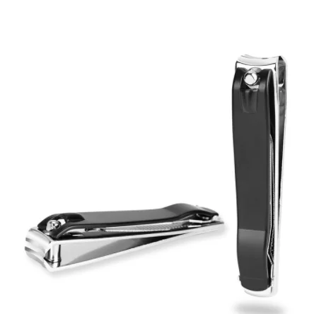 Rimei Nail Cutter Carbon Steel Black Small Portable Finger Nail Clipper With File