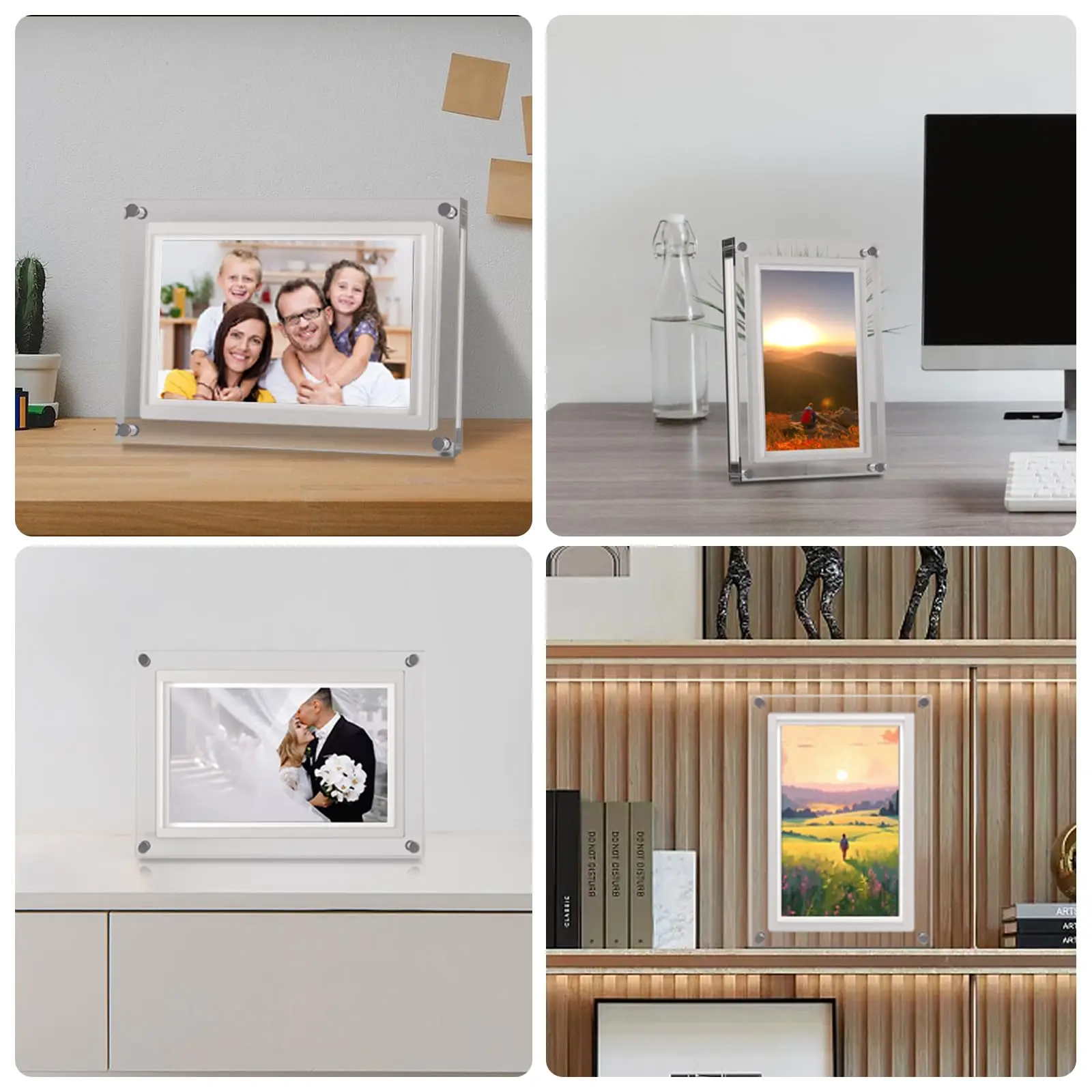 Factory Wholesale Customized WiFi Digital Video Photo Frame Home Decoration Picture Video Display  Acrylic Digital Photo Frame