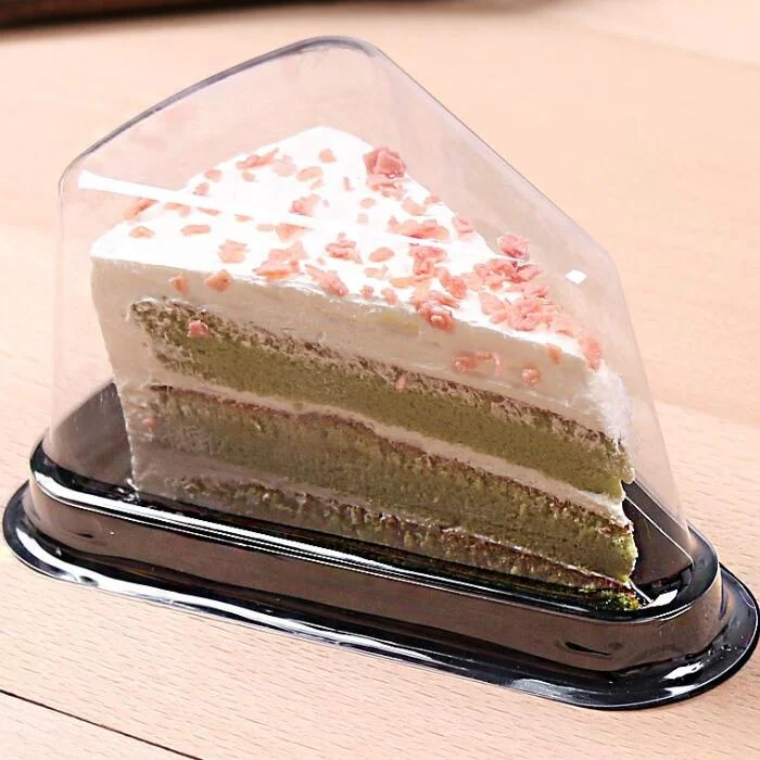 Wholesale clear triangle cake box plastic blister
