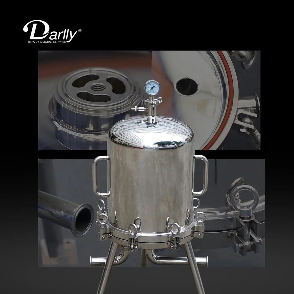 Sanitary Water Treatment Filter Housing Ss Liquid Filtration Single Multiple Stainless Steel Filter Housing For Final Filtration
