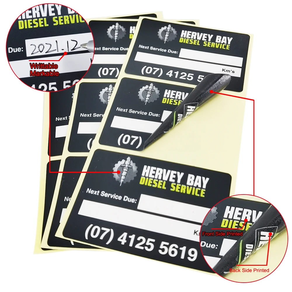 Personalized Double Sided Printing Sticker Labels Custom 3D Tech Car Windshield Mileage Calculation UV Protection Stickers