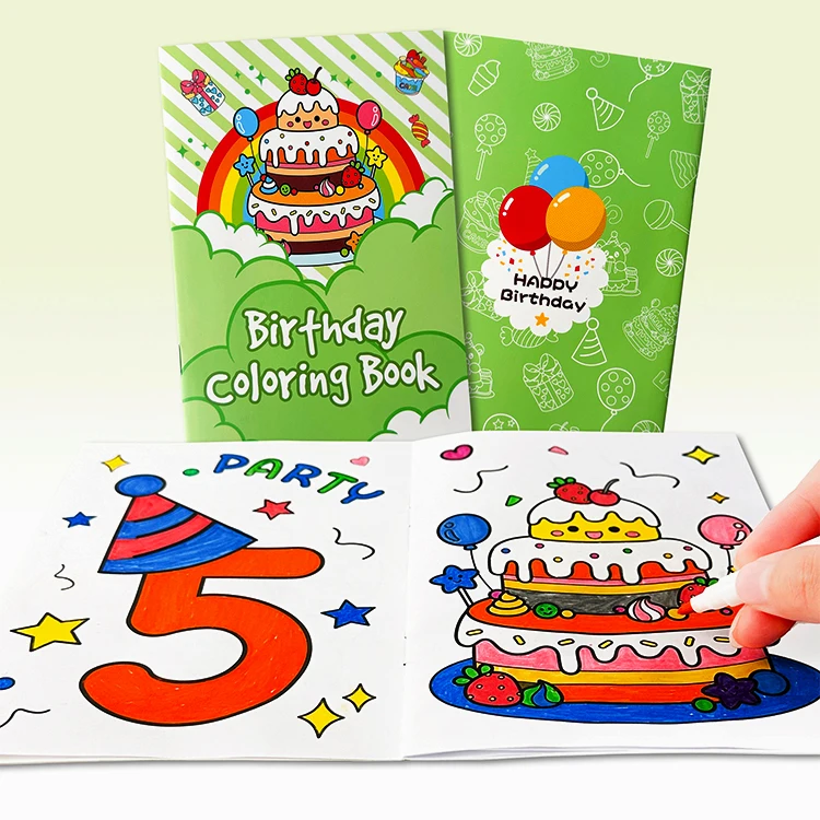 free sample custom soft cover children birthday drawing coloring book printing for kids