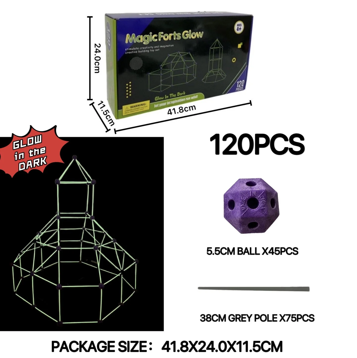 IN STOCK custom children ultimate DIY discovery toys STEM kids fort builder 120PCS