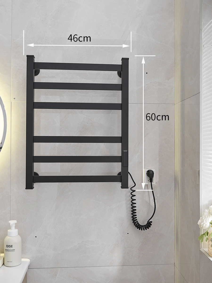 OEM Service High Quality Thickened Aluminum Fashion Modern Wall Mounted Bathroom Electric Radiator Towel  Rack