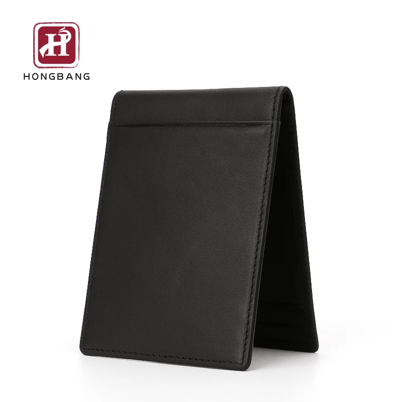 synthetic Leather Slim money clip rfid blocking Handmade magnet wallet men money clip wallets
