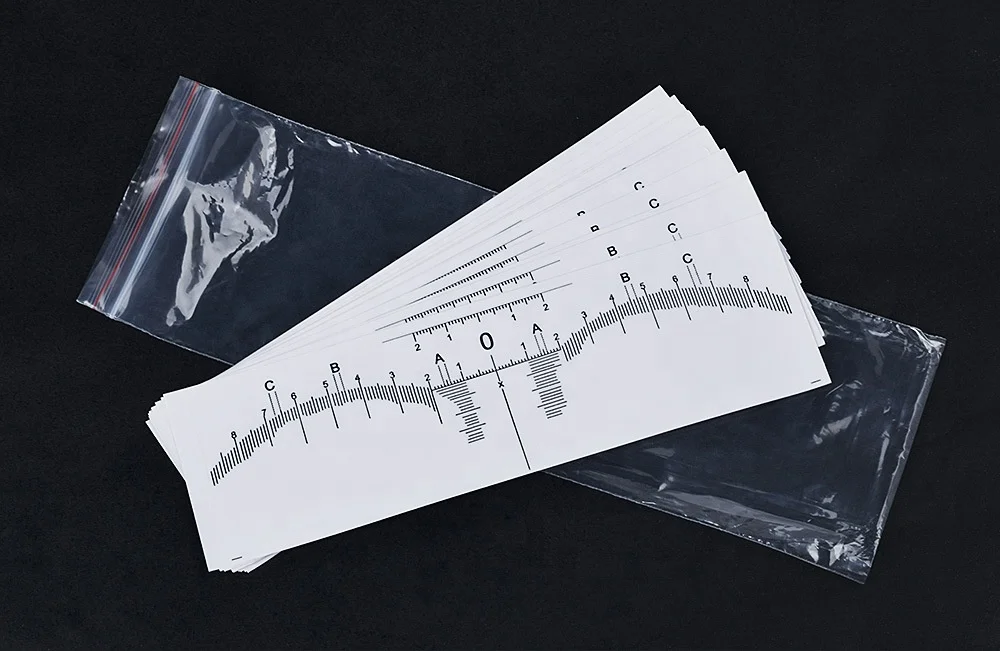 OEM Eyebrow Ruler Sticker Measuring Eyebrow Tool Strong Adhesive Eyebrow Stencil for Permanent Makeup