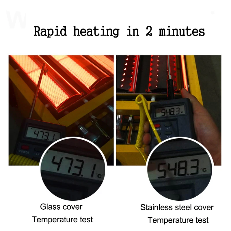 Commercial stainless steel 6 burners heat griller infrared gas barbeque grill