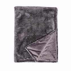 Luxury Faux Fur Oversized Throw Blanket with Plush Velvet Reverse
