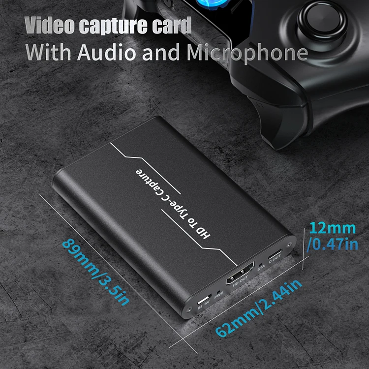 PWAY New USB2.0 4K Video Audio Output Capture Card With Microphone