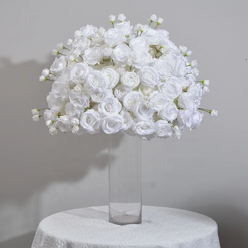 OEM decorative flowers and plants wedding event Table Centerpieces Artificial silk flower ball wedding decorations supplies