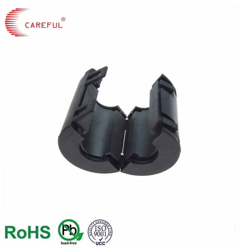 Black Clip-on Ferrite Ring Core EMI Noise Suppressor 3-10mm Diameter Cable split clamp core