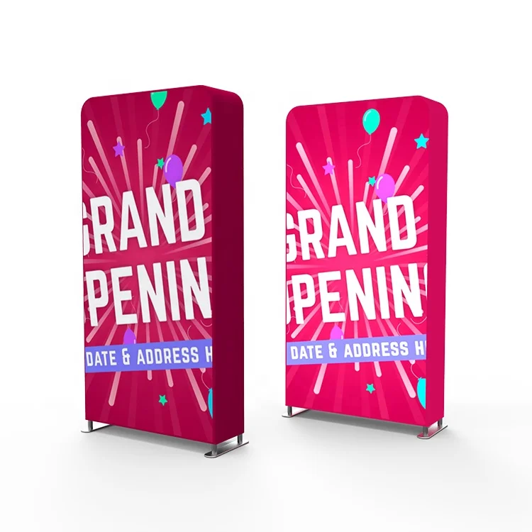 Custom 20ft indoor trade show aluminum frame fabric advertising display 3D lightbox LED light box