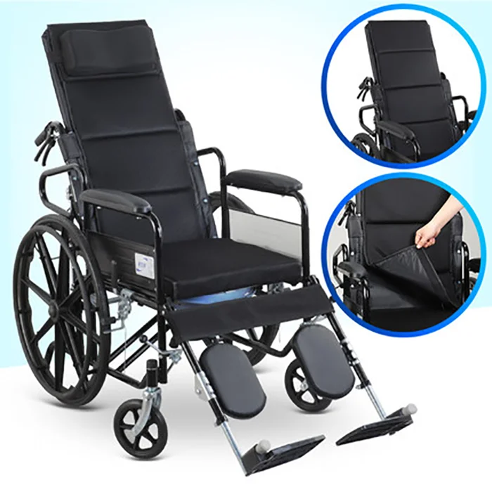 High-quality hydraulic adjustment wheelchair can lie down wheelchair for disability lightweight wheelchair
