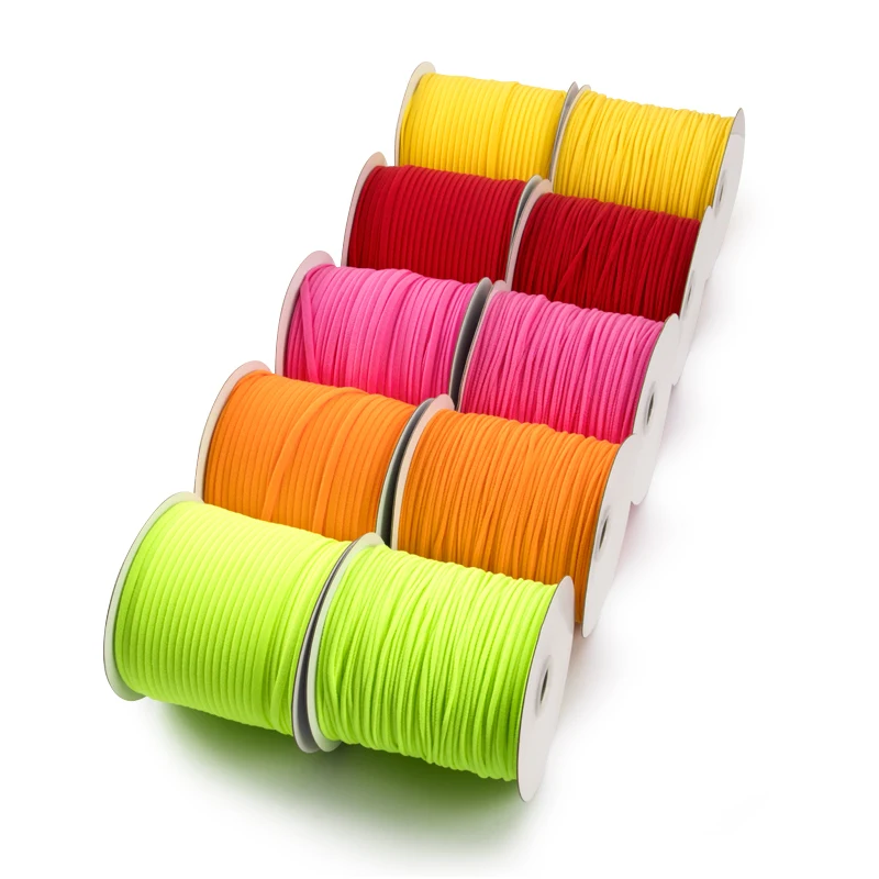 
Stock 5mm colorful rope earloop cord elastic bands diy sewing flat elastic string 
