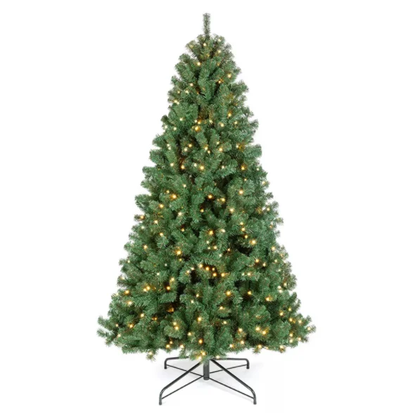 Outdoor&Indoor Wholesale Cheap Christmas Decoration Prelit Artificial Premium Needle Pine Green Christmas Trees