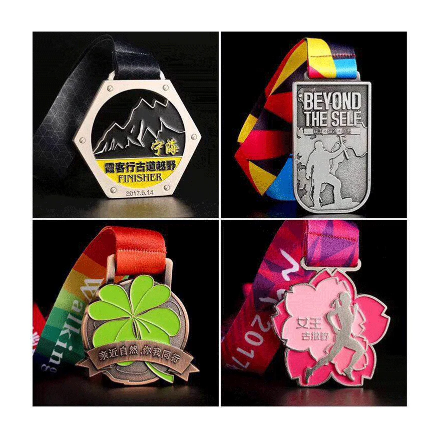 Wholesale Track Field Commemorative Medals Marathon Gold Silver Bronze Event Medals Metal Commemorative Medals