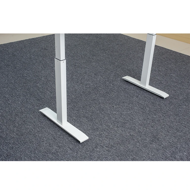 Dual Motor White Height Adjustable Ergonomic Wooden Standing Desk Converter Tables Electric Smart Sit to Stand Table Frame Legs