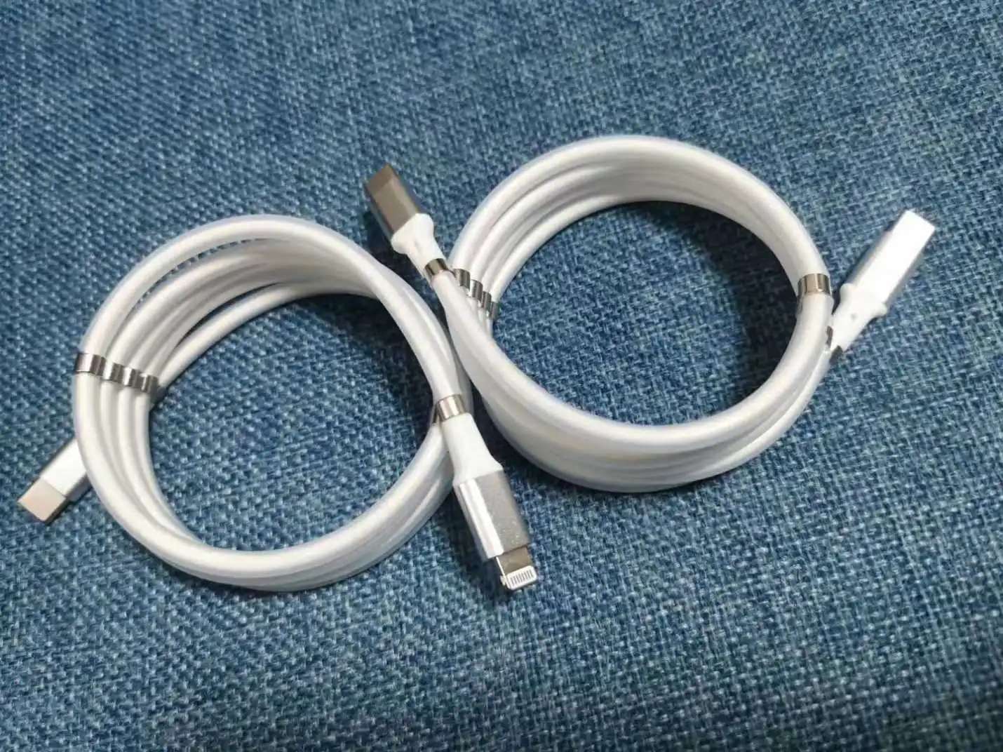 A-BST hot sell Magnetic Charging Cable Self Winding Organizing Type C Micro USB Easy Coil Charging Cable for any mobile phone