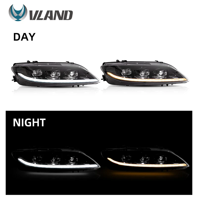 VLAND Car Lamp Assembly For Mazda 6 Headlight 2003-2015 With Start Up Animation DRL Full LED Front Lights Sequential Turn Signal