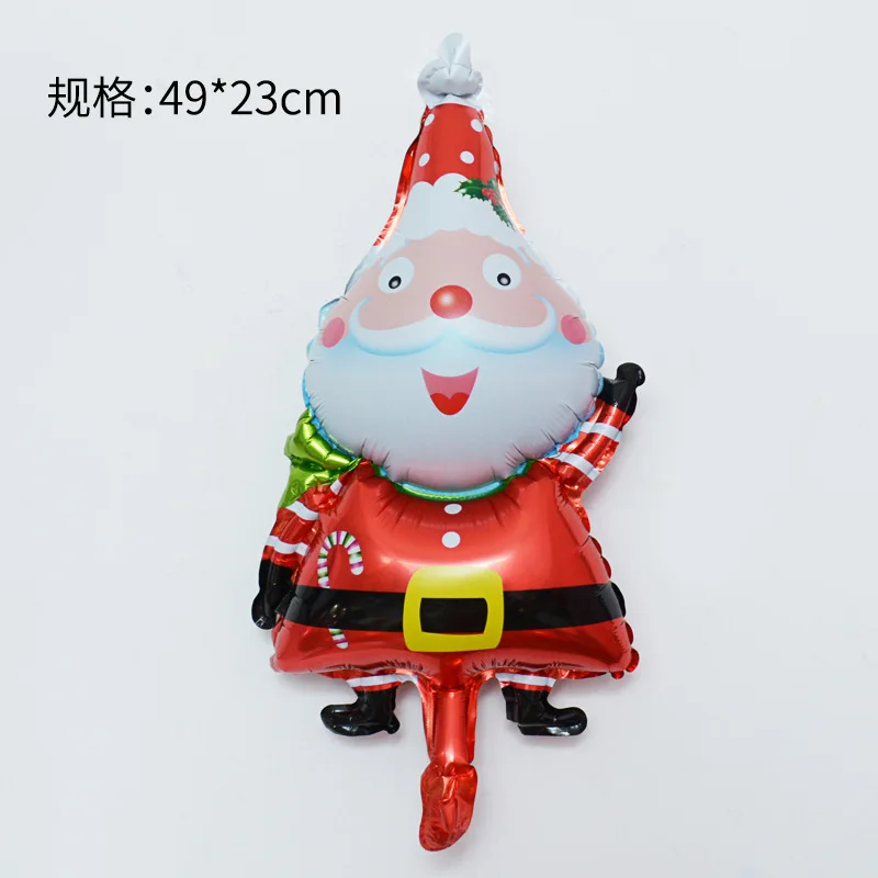 Mini Christmas Santa Claus Crutch Aluminum Foil Balloons Unicorn Christmas Tree Sleigh Deer Foil Balloons Kids Favor