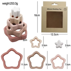 Kids multiple use perfect match silicone tower new fancy colors toy baby stack up toys