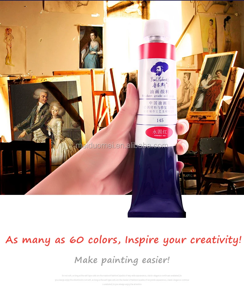Paul Rubens Oil Paints 180ml Professional Acrylic Painting Students and Beginners Grade Art Supplies for Artist - 1 Levels Color