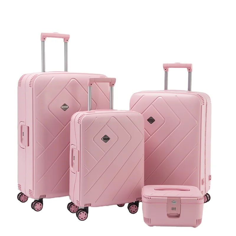 Custom Cheap Large Capacity Travel Trolley Wholesale Lightweight Trolley Abs Hard Shell Hard Case Pc Suitcase Luggage Sets