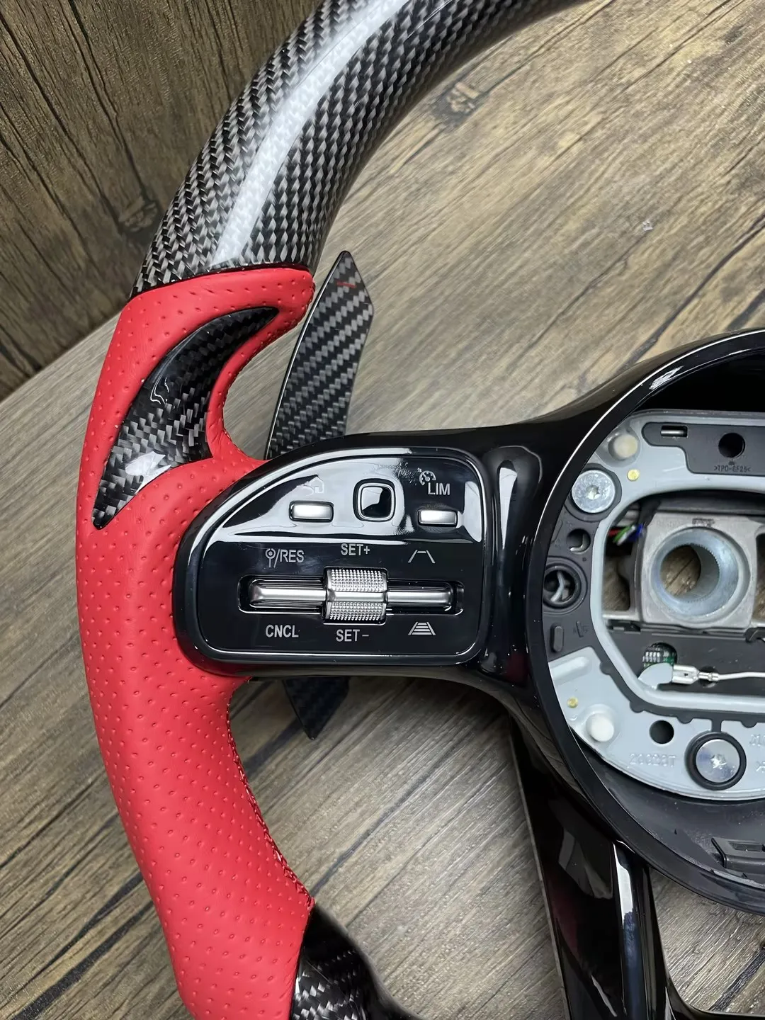 Forged carbon fiber steering wheel customized to fit Mercedes-Benz AMG car steering wheel