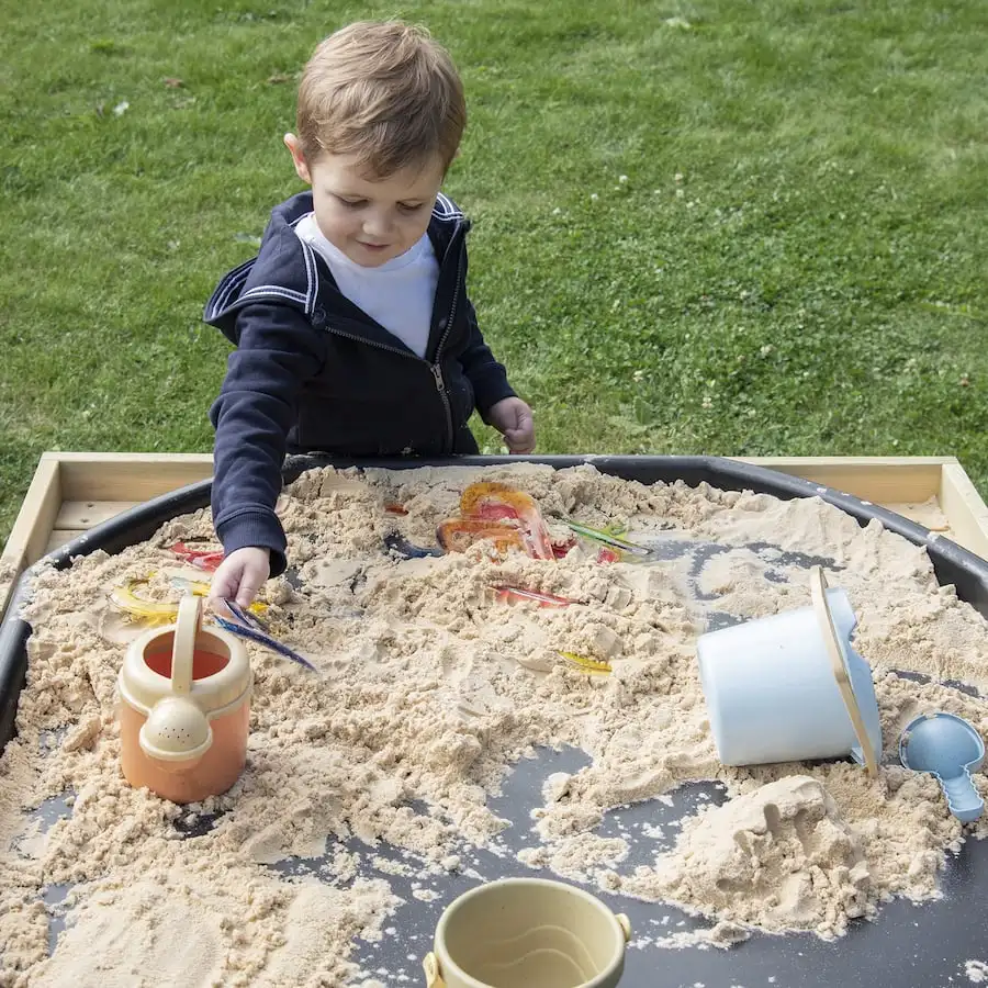 Wooden Indoor Outdoor Water And Sand Play Activity Table With Storage