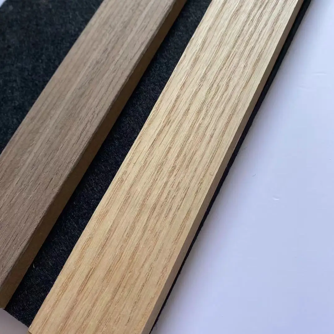 MDF Wooden strip sound-absorbing board PET acoustic panels for wall