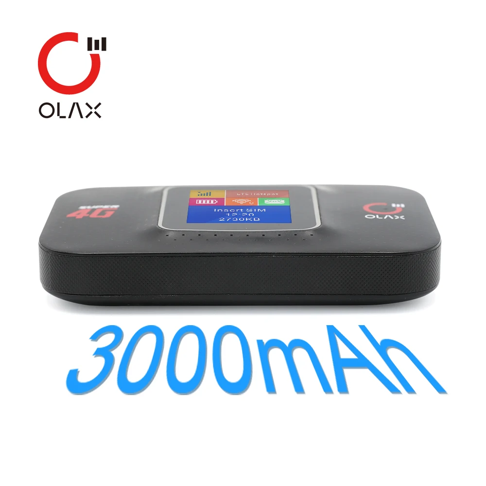 OLAX MF982 4g Router Wireless 4g Wifi Modem Mifis 150mbps Lte 4g 3000mah Battery And Lcd Display Screen