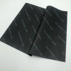 17g Wholesale Coloured clothing cheap custom logo wrapping tissue paper with black imprint brand name