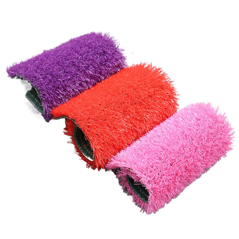 Simulation kindergarten rainbow track carpet outdoor artificial fake lawn Red Yellow Blue Purple Black Pink Rose Red gray color
