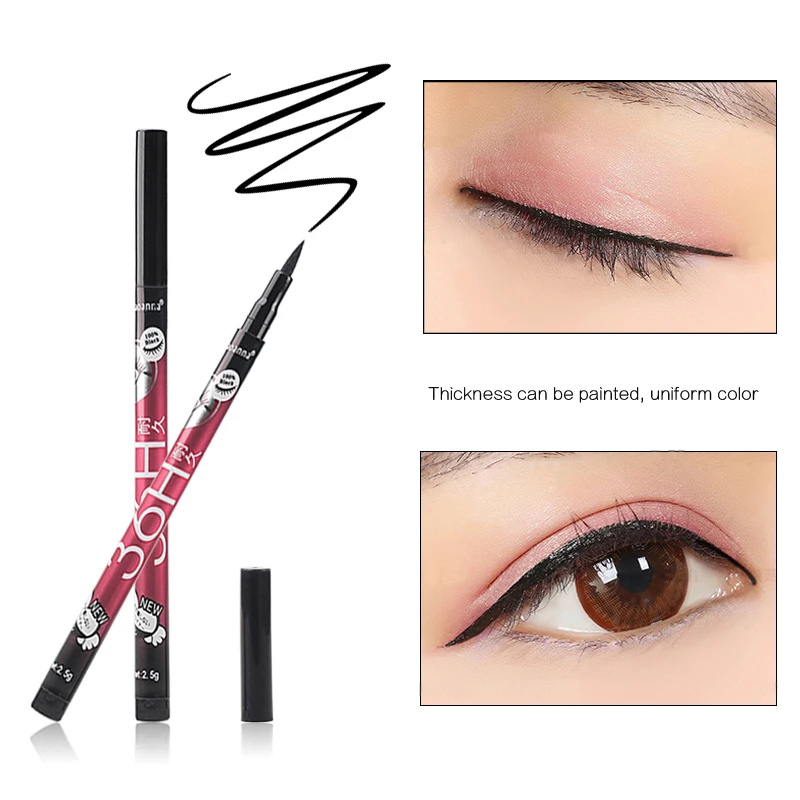 Wholesale Eye Cosmetics Waterproof Long Lasting Smooth Vegan Single Black Eyeliner Pencil