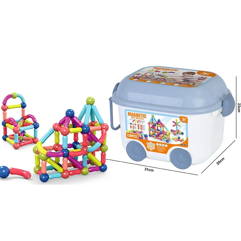 Новые магнитные палочки, креативные блоки для раннего обучения родителей и детей, набор игрушек, 128 шт. для детей